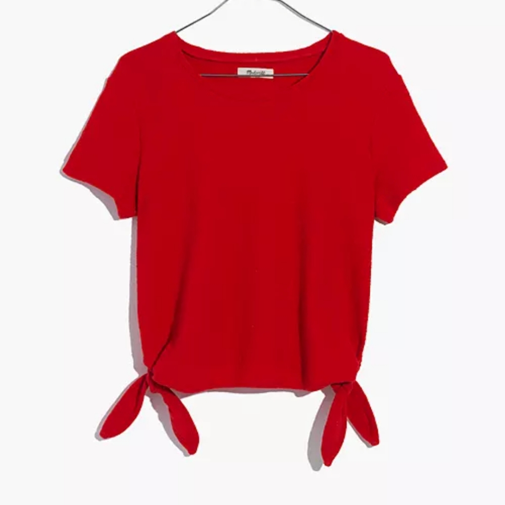 Madewell Texture and Thread Modern Side-Tie Top